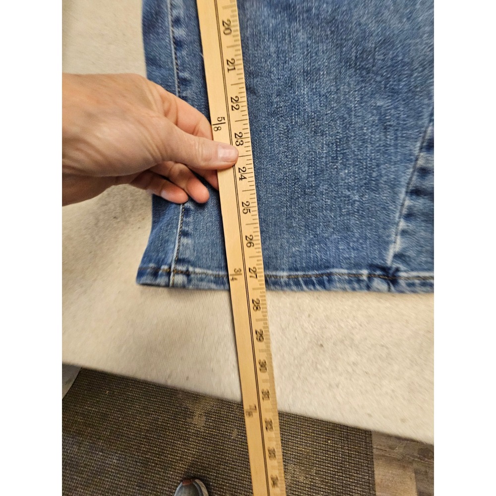 KUT from the Kloth Meg Fab Ab Wide Leg High Rise Jeans Blue Size 6L Long Inseam - Picture 2 of 7